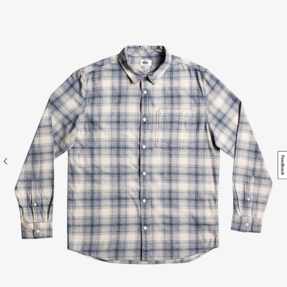 NEW! 🐟Quiksilver Ganaway Stretch Flannel - Picture 2 of 3